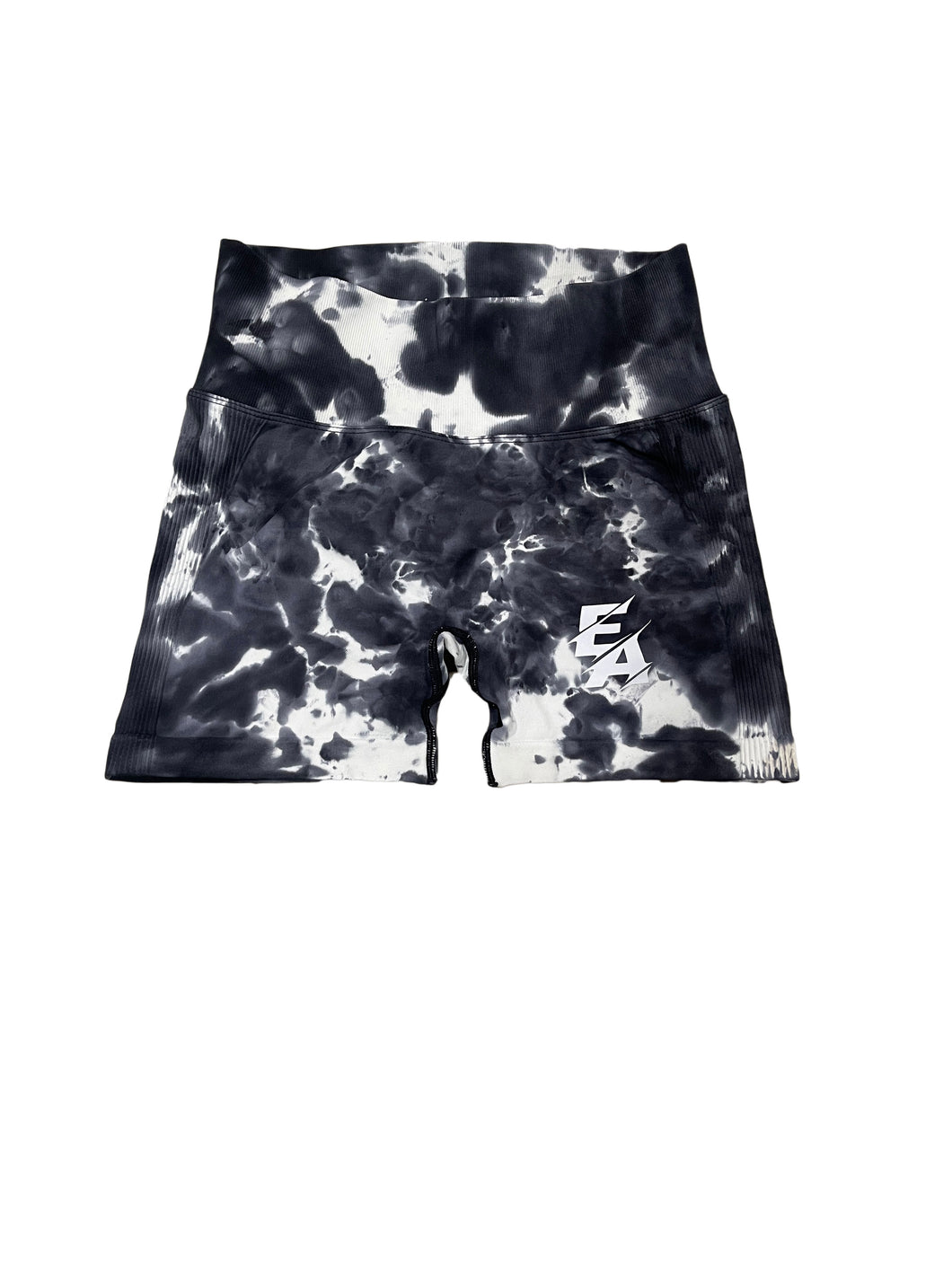 Black Marble Biker Shorts